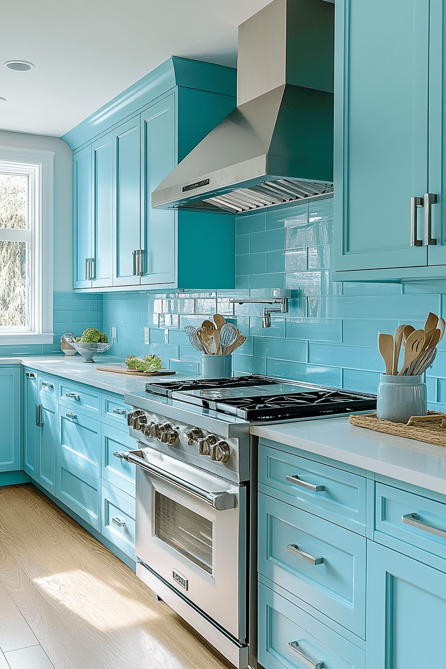 Light Blue Kitchen Cabinets