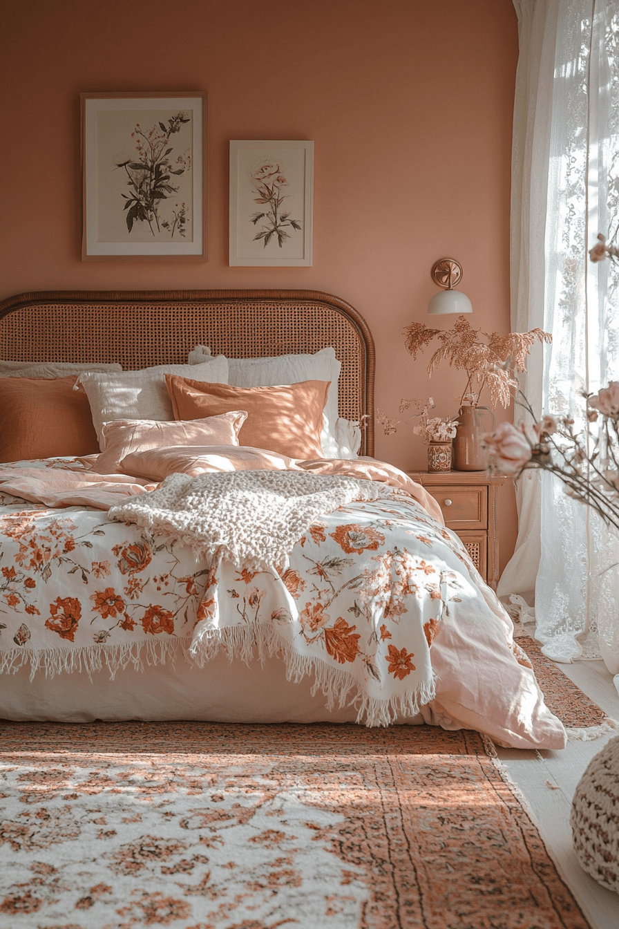 29 Terracotta Boho Bedroom Ideas That Wrap You in Warm Earthy Embrace 15
