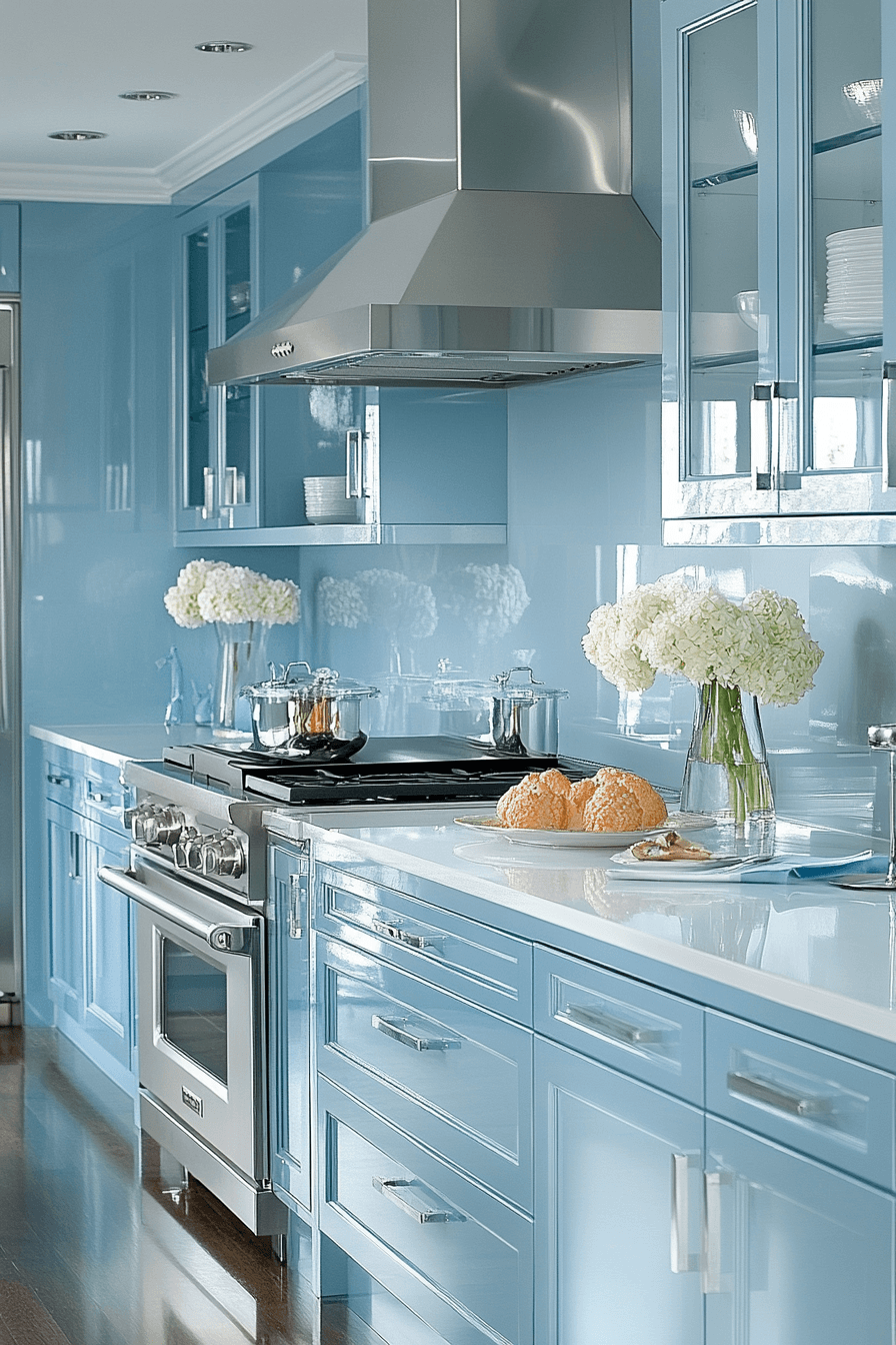 Light Blue Kitchen Cabinets