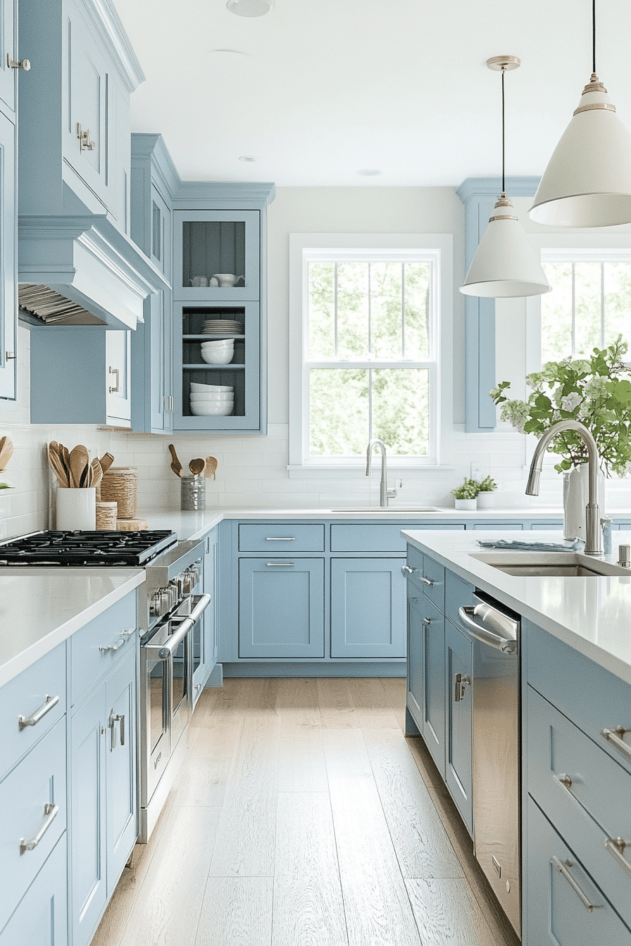 Light Blue Kitchen Cabinets