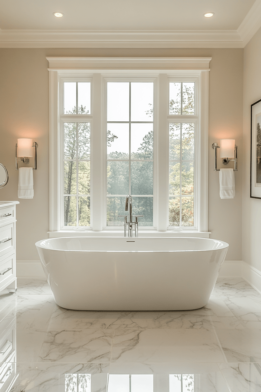 Polished Marble Bath Style