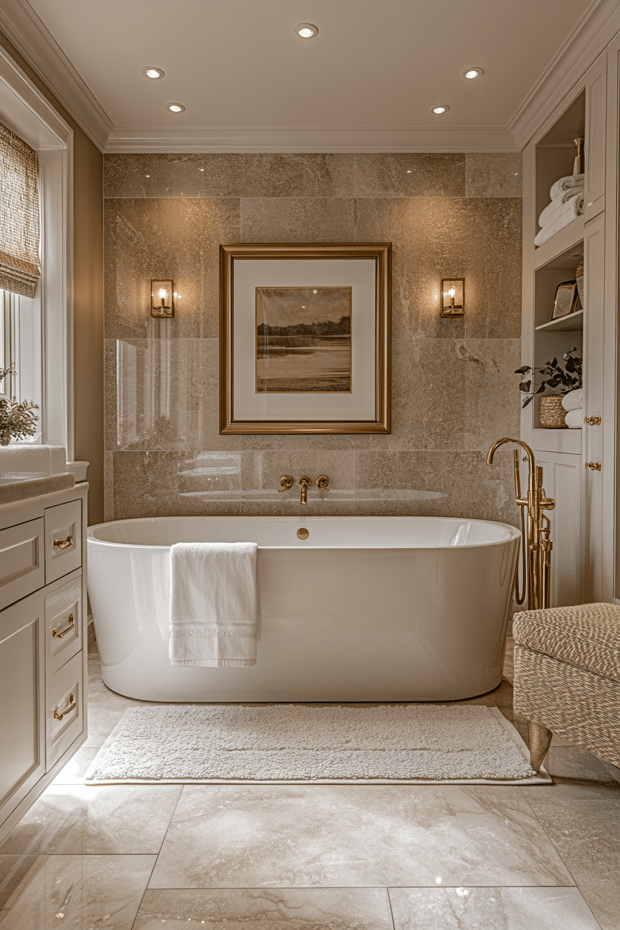 Champagne Glow Bathroom