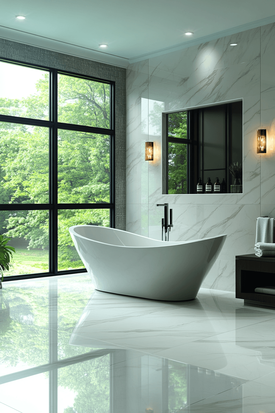 Sculptural Tub Centerpiece