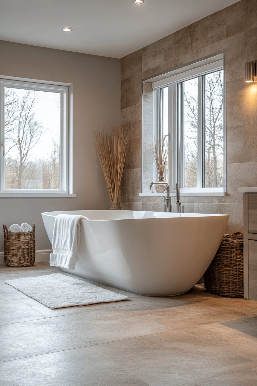 Minimal Calm Bath Layout