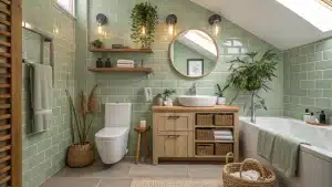 sage green bathroom