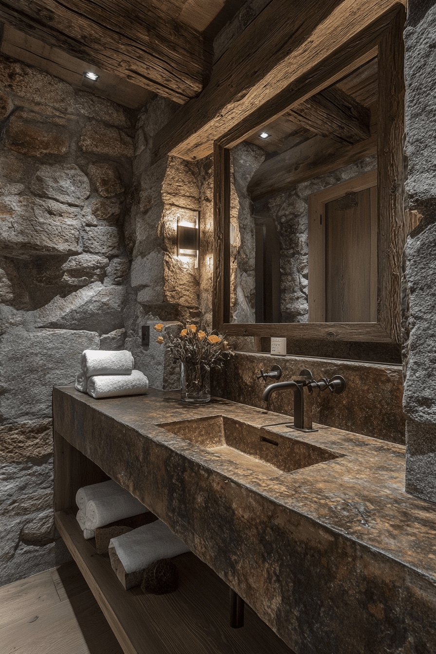 rustic bathroom designs