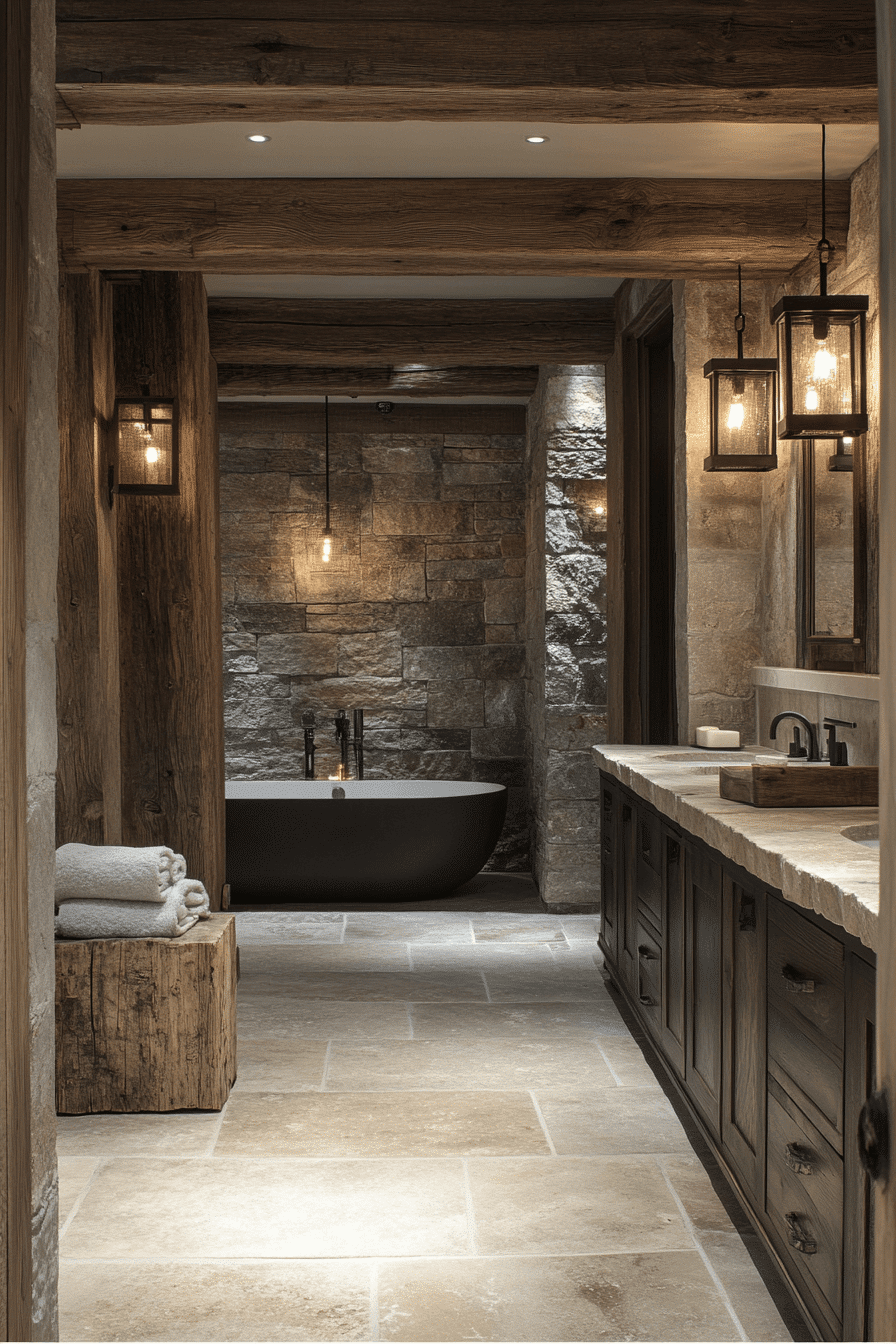 rustic bathroom designs