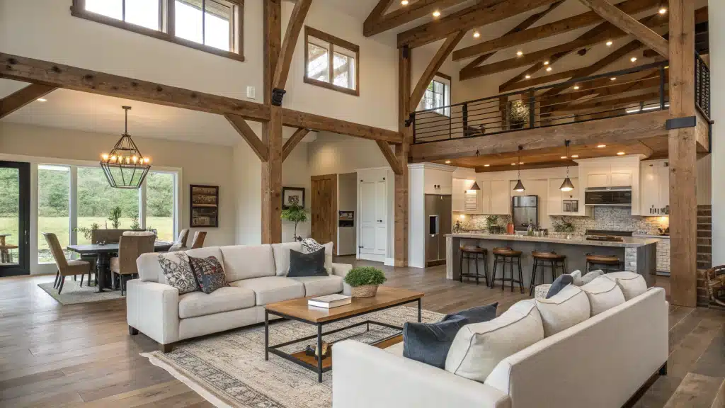 29 Industrial Living Room Ideas That Will Transform Your Space Into An Urban Sanctuary 31 barndominium interior