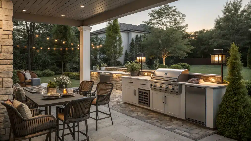 29 Outdoor BBQ Area Ideas That Make Backyard Cooking Feel Next-Level 32 outdoor bbq area