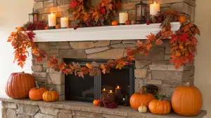 Blog 613 fall mantle decor