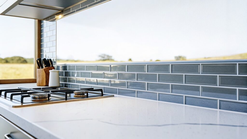 29 Glass Tile Backsplash Kitchen Ideas That Shine With Style 32 glass tile backsplash kitchen