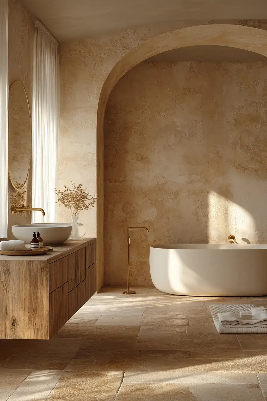 29 Earthy Bathroom Ideas That Feel Like a Warm Morning 1