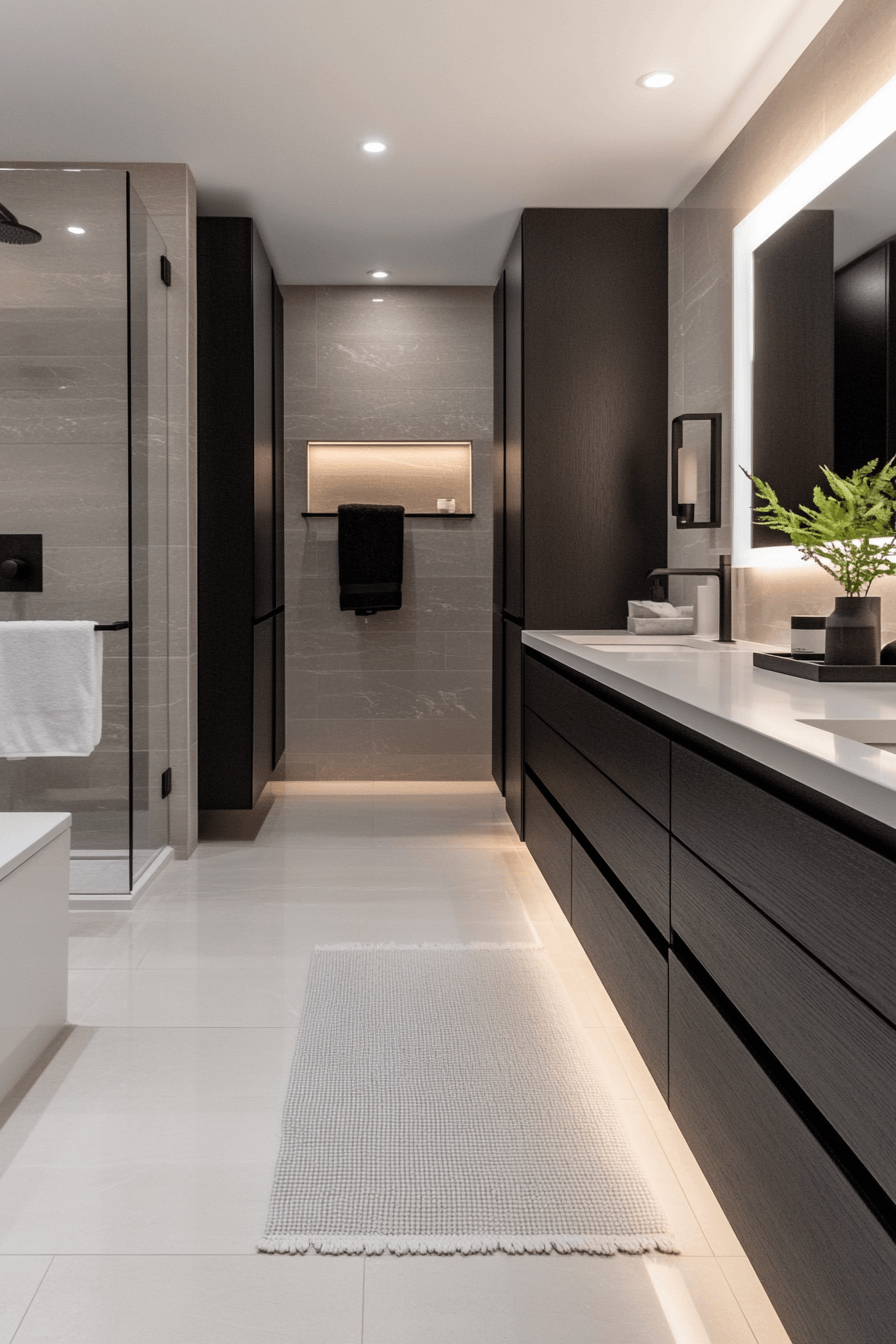 Black and White Bathrooms That Stay Interesting Without Adding Color 1