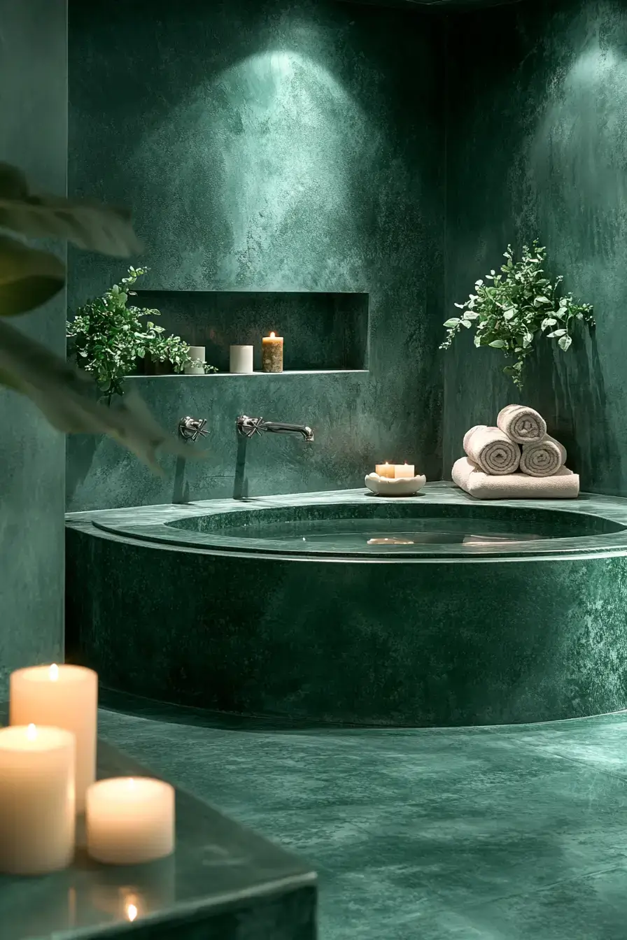 29 Dark Green Bathroom Ideas That Bring the Outside In 10