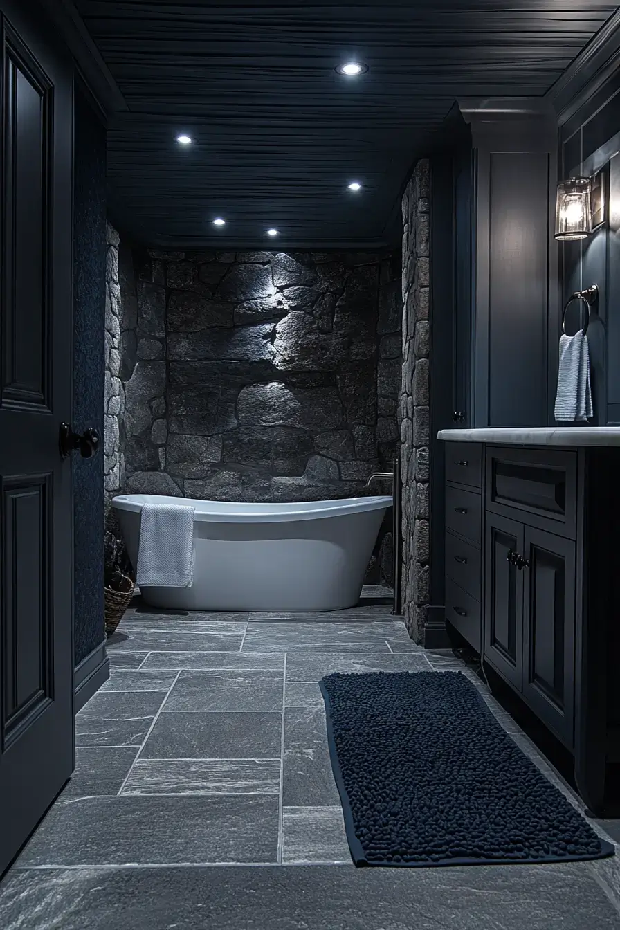 29 Dark Bathroom Ideas That Make the Day Feel Over 11