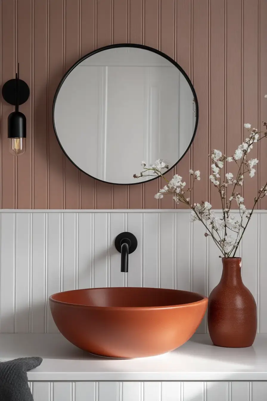29 Terracotta Bathroom Ideas That Warm Up the Whole House 11