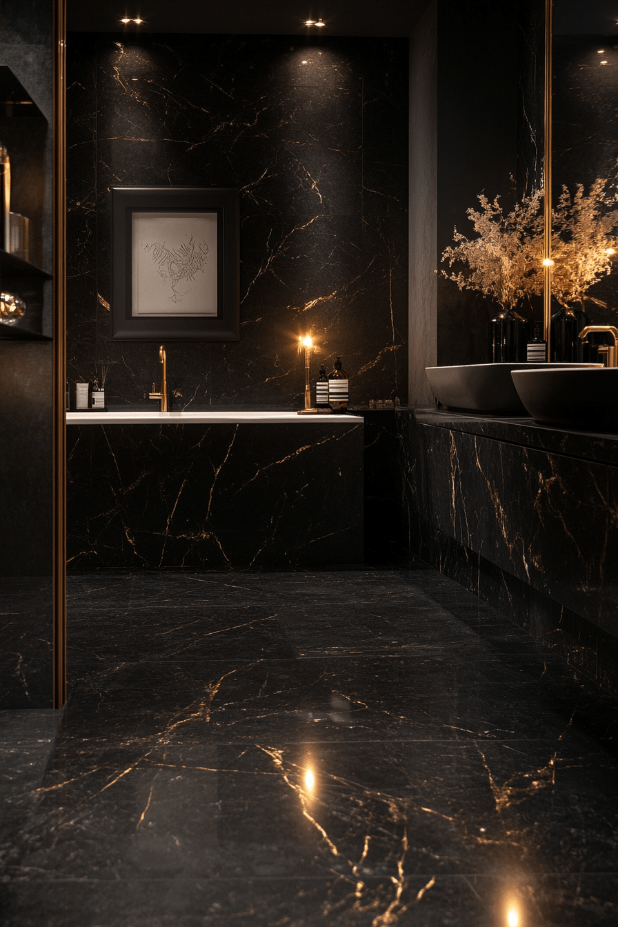 Moody Bathrooms That Feel Like a Quiet Corner After a Long Day 11