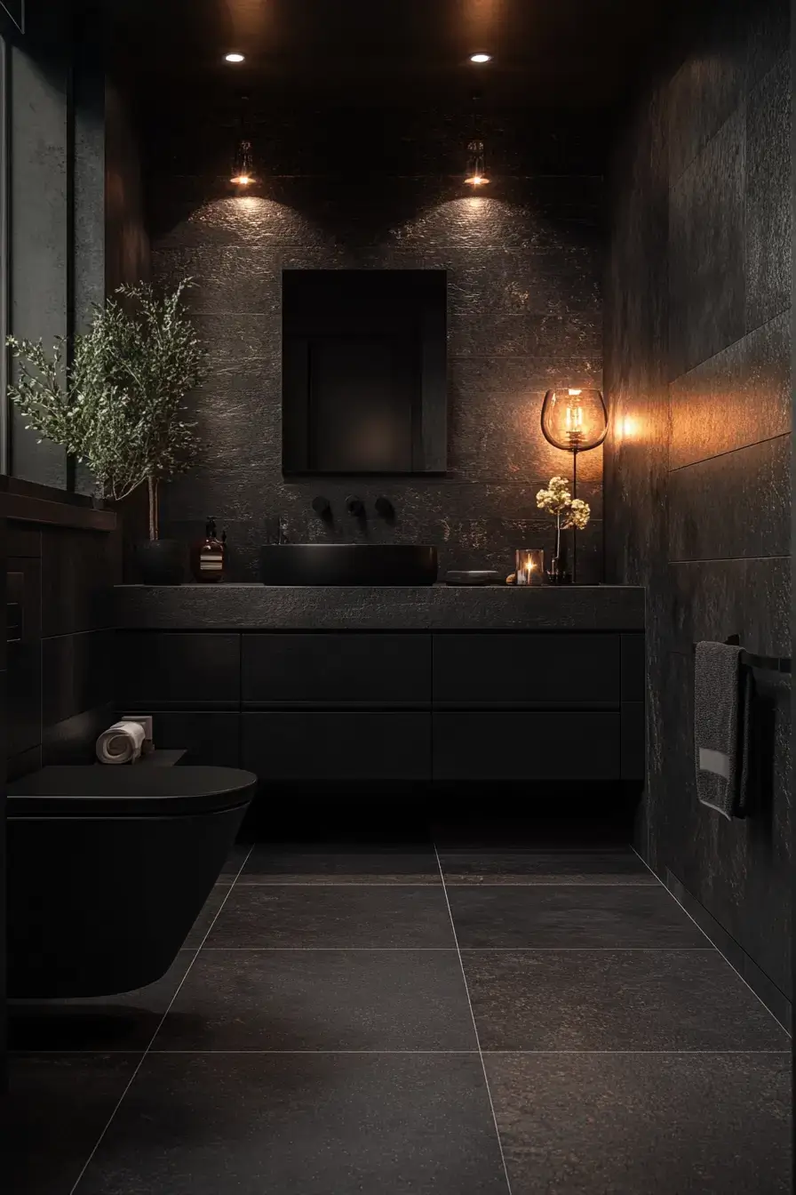 29 Dark Bathroom Ideas That Make the Day Feel Over 12