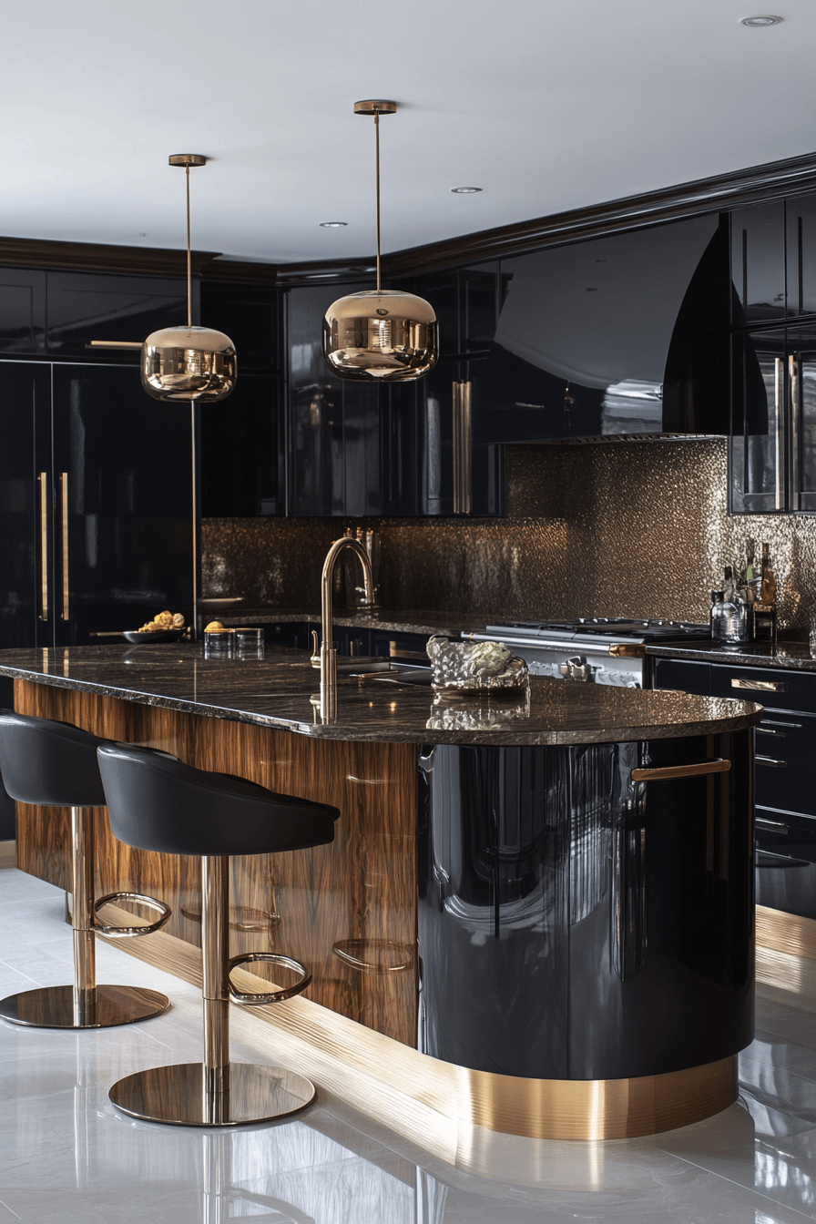 Art Deco Kitchens That Mix Brass Appliances with Real Cooking 13