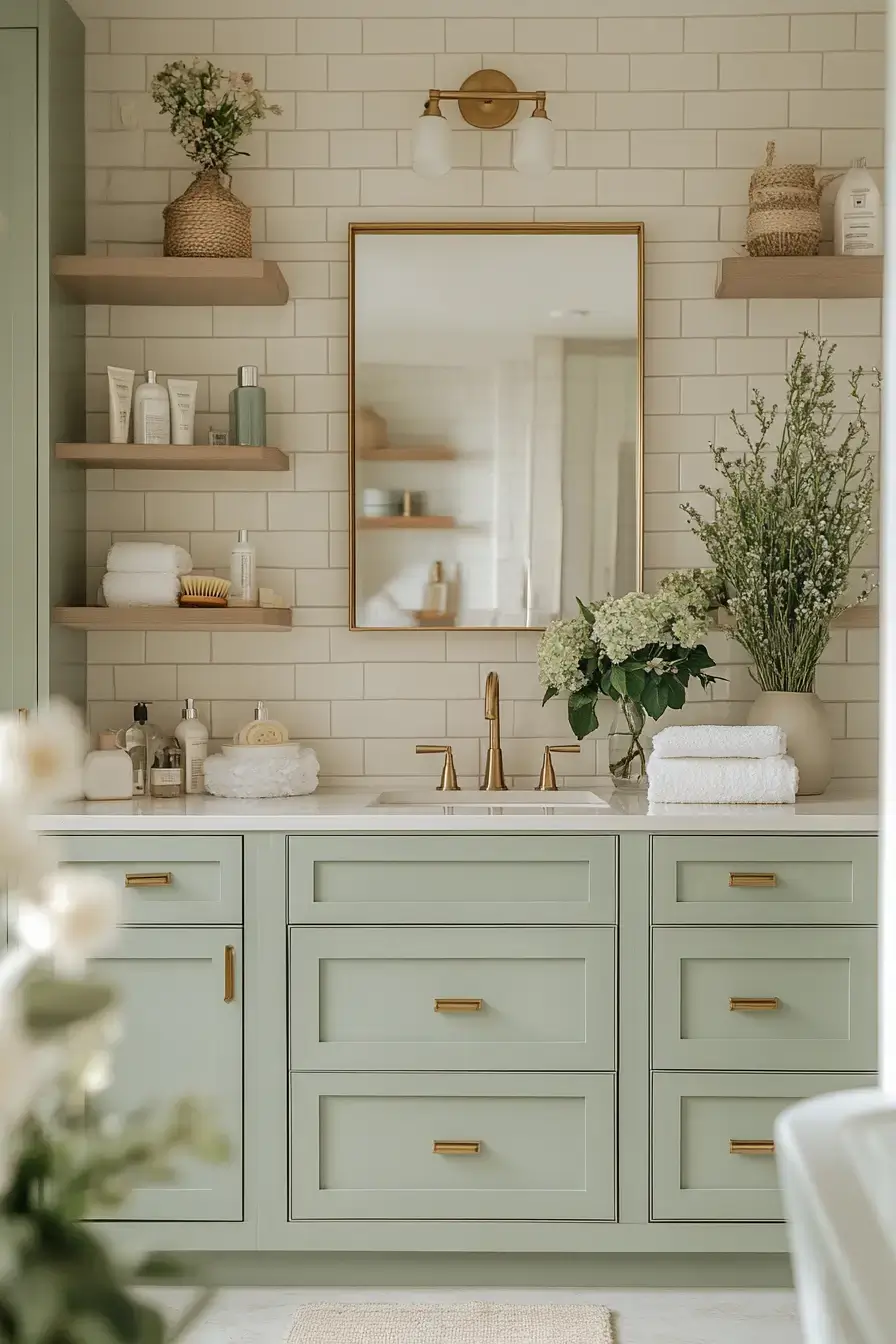 29 Sage Green Bathroom Ideas That Calm the Rush 13