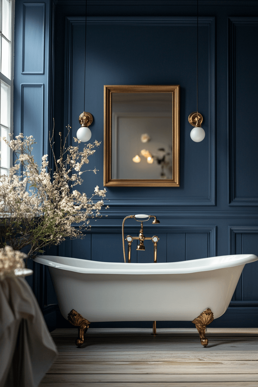 Moody Bathrooms That Feel Like a Quiet Corner After a Long Day 13