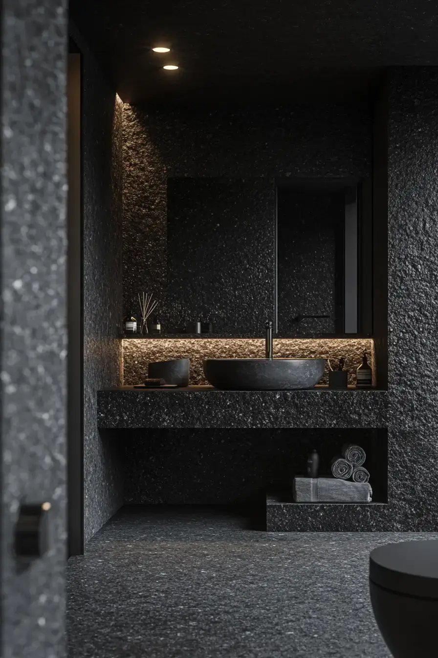 29 Dark Bathroom Ideas That Make the Day Feel Over 13