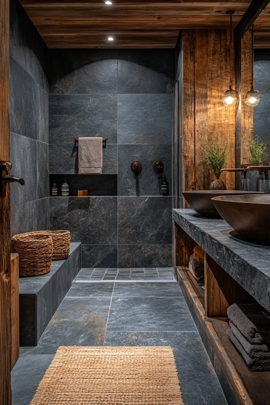 29 Rustic Bathroom Ideas That Feel Like a Cabin Morning 13