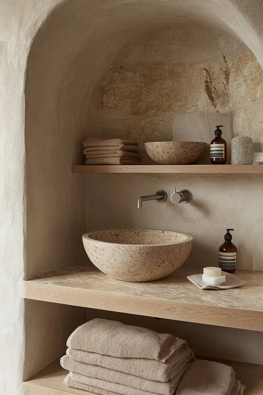29 Earthy Bathroom Ideas That Feel Like a Warm Morning 13