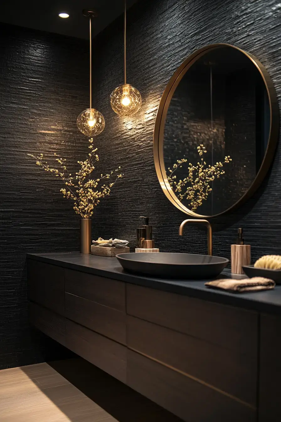 29 Dark Bathroom Ideas That Make the Day Feel Over 14
