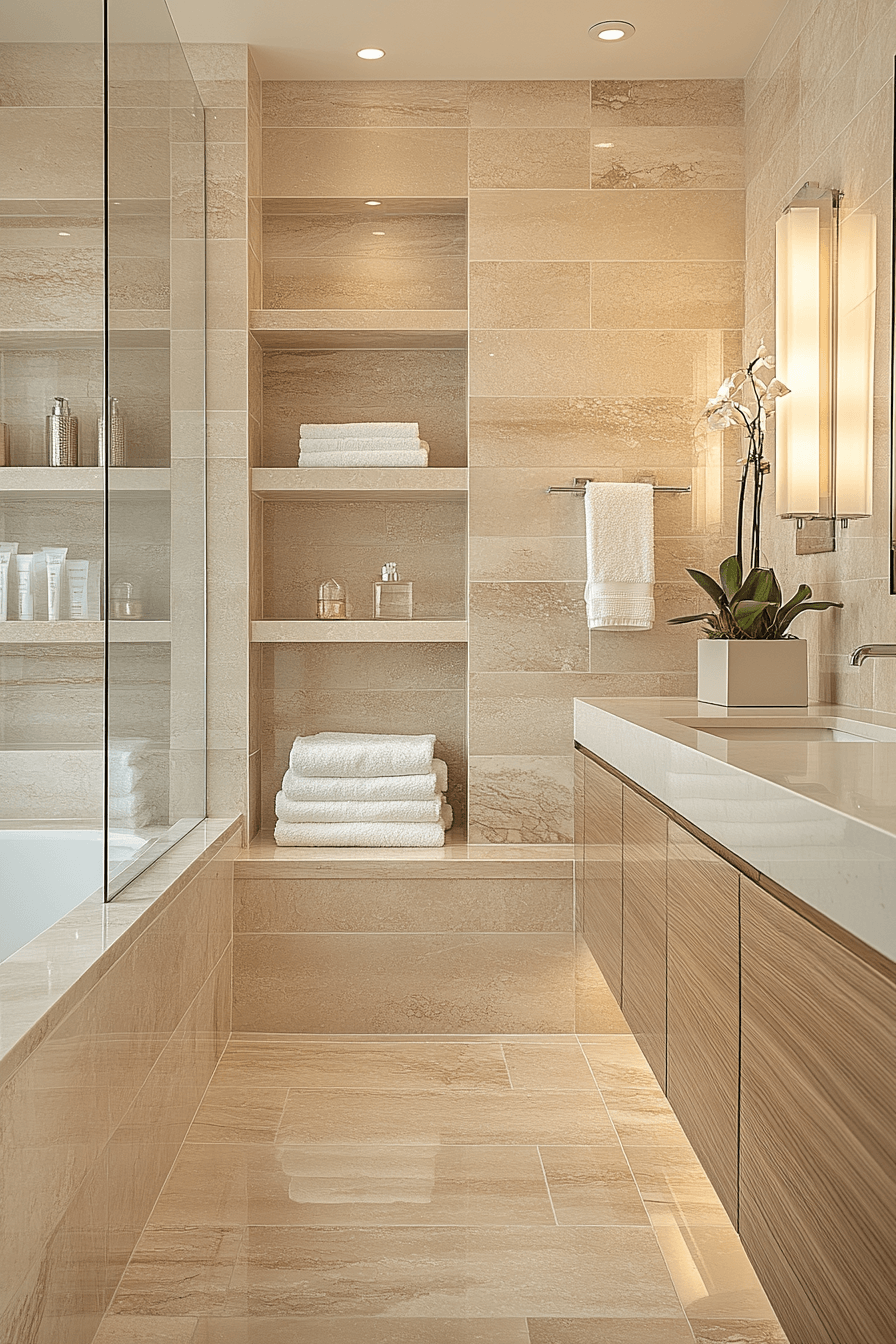 Beige Bathrooms That Feel Warm Without Looking Dated 14