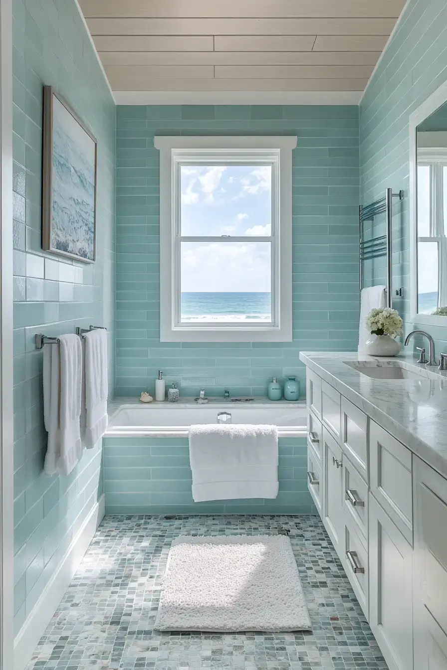 29 Coastal Bathroom Ideas That Smell Like Salt Air 15