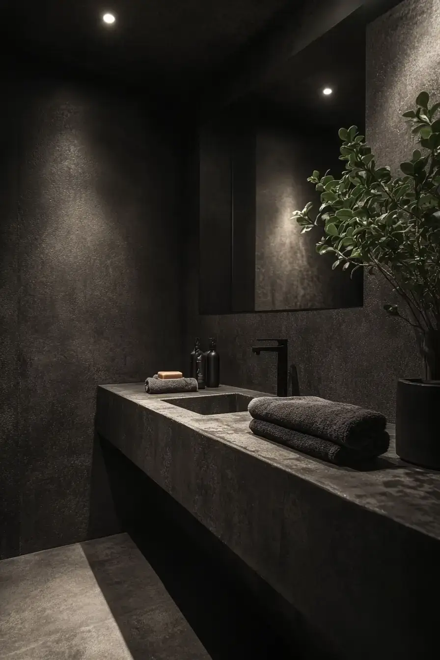 29 Dark Bathroom Ideas That Make the Day Feel Over 15