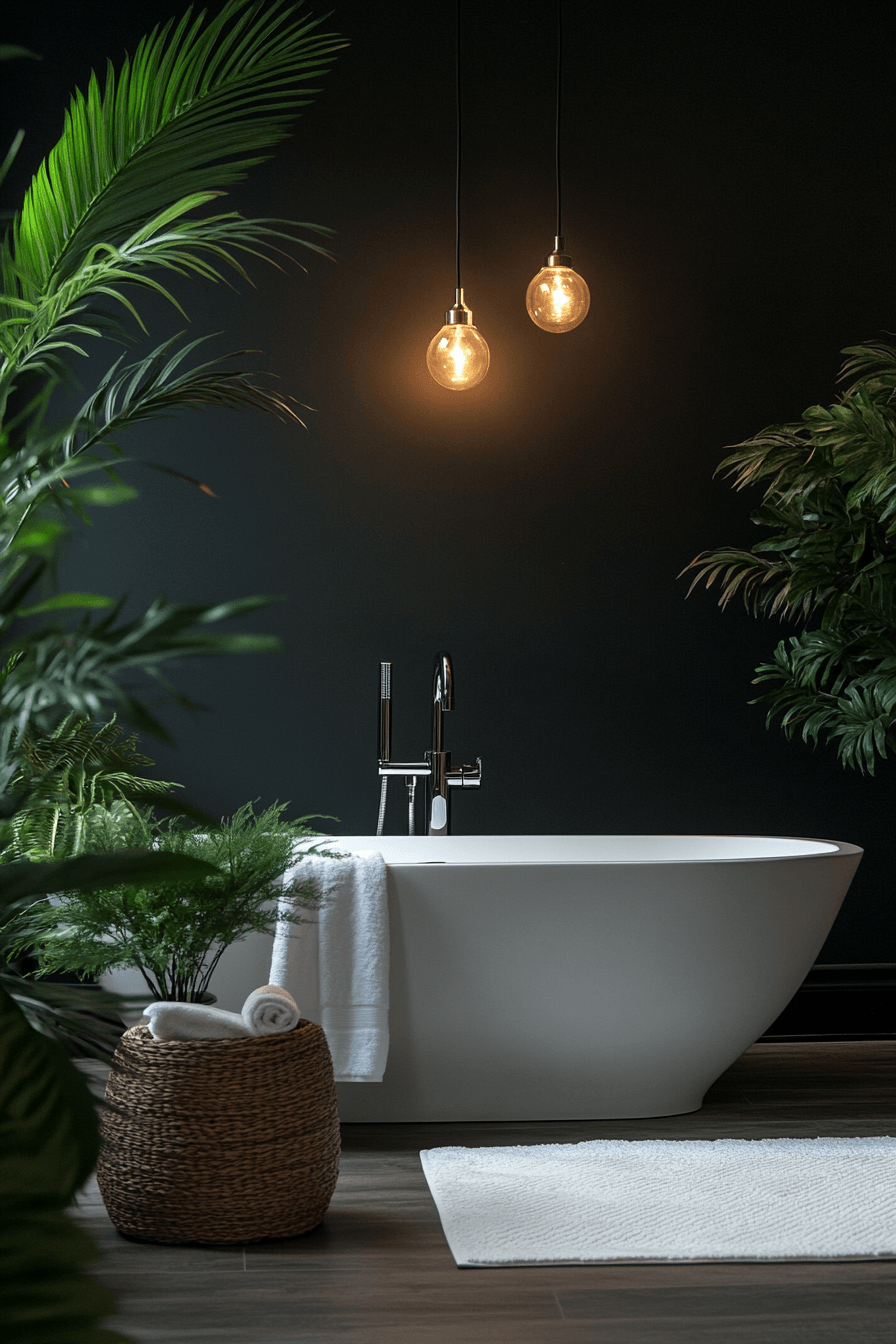 Moody Bathrooms That Feel Like a Quiet Corner After a Long Day 15