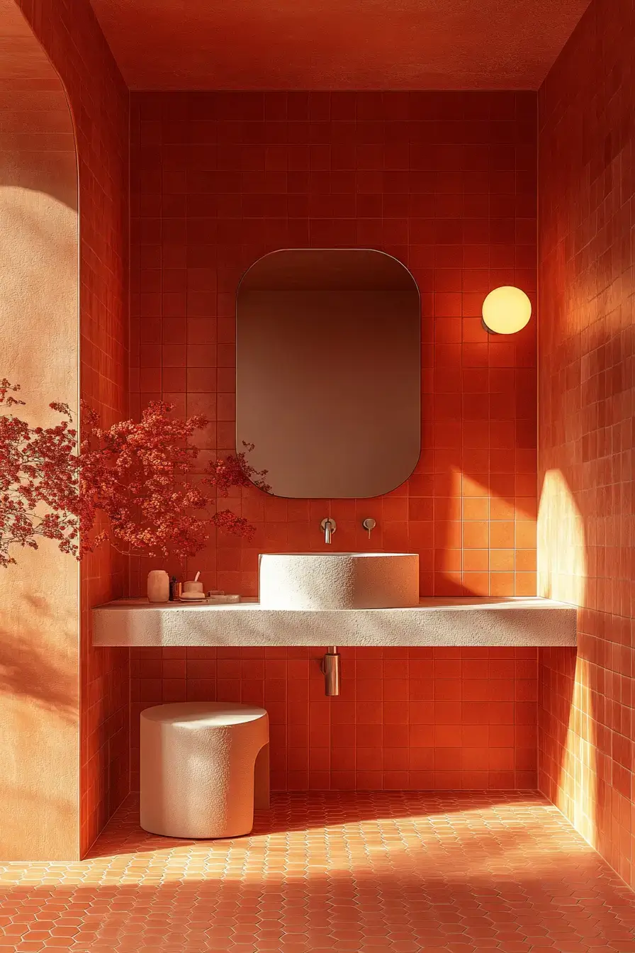29 Terracotta Bathroom Ideas That Warm Up the Whole House 15