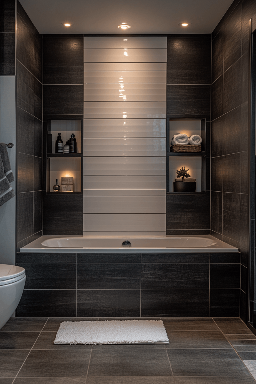 Black and White Bathrooms That Stay Interesting Without Adding Color 16
