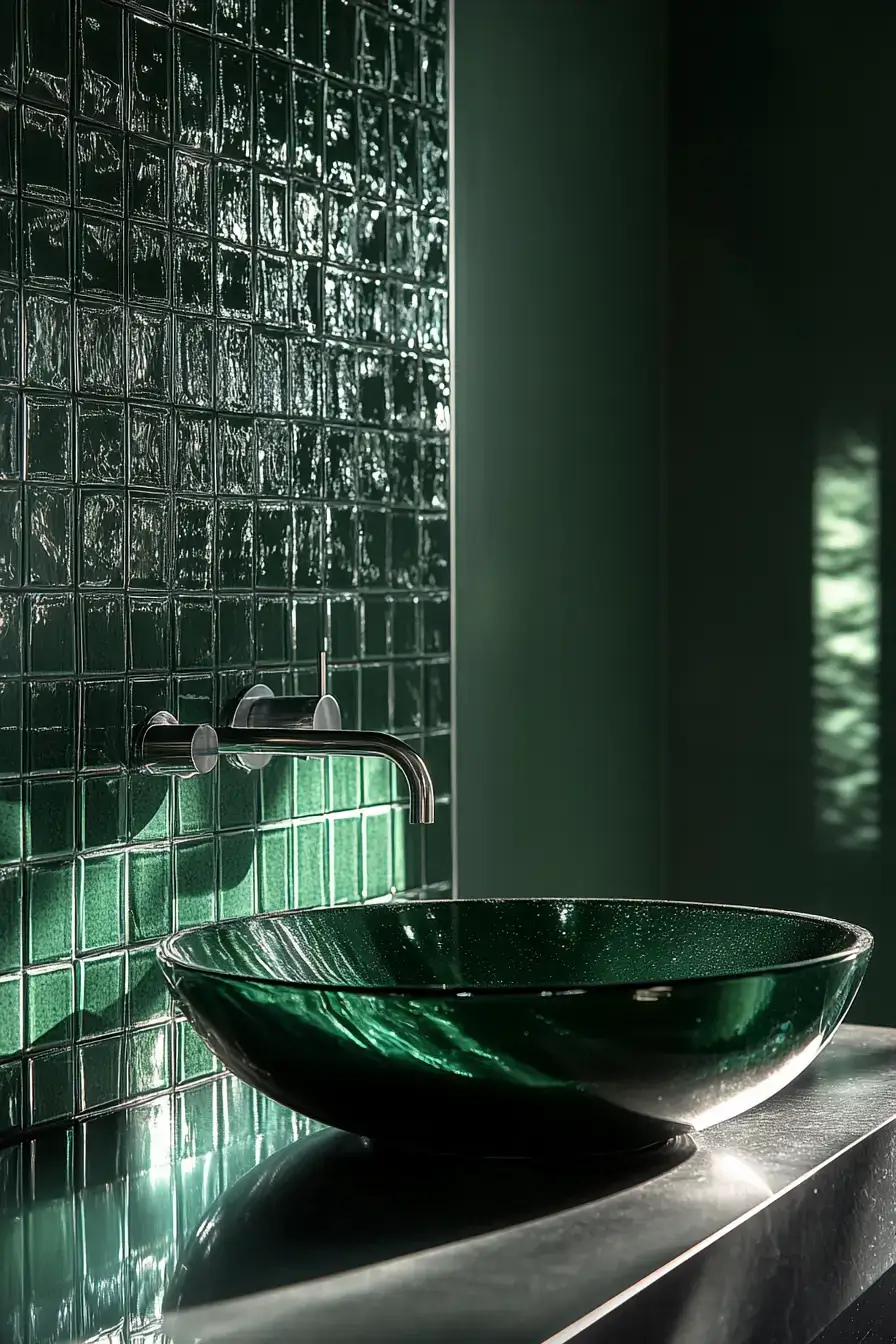 29 Dark Green Bathroom Ideas That Bring the Outside In 16