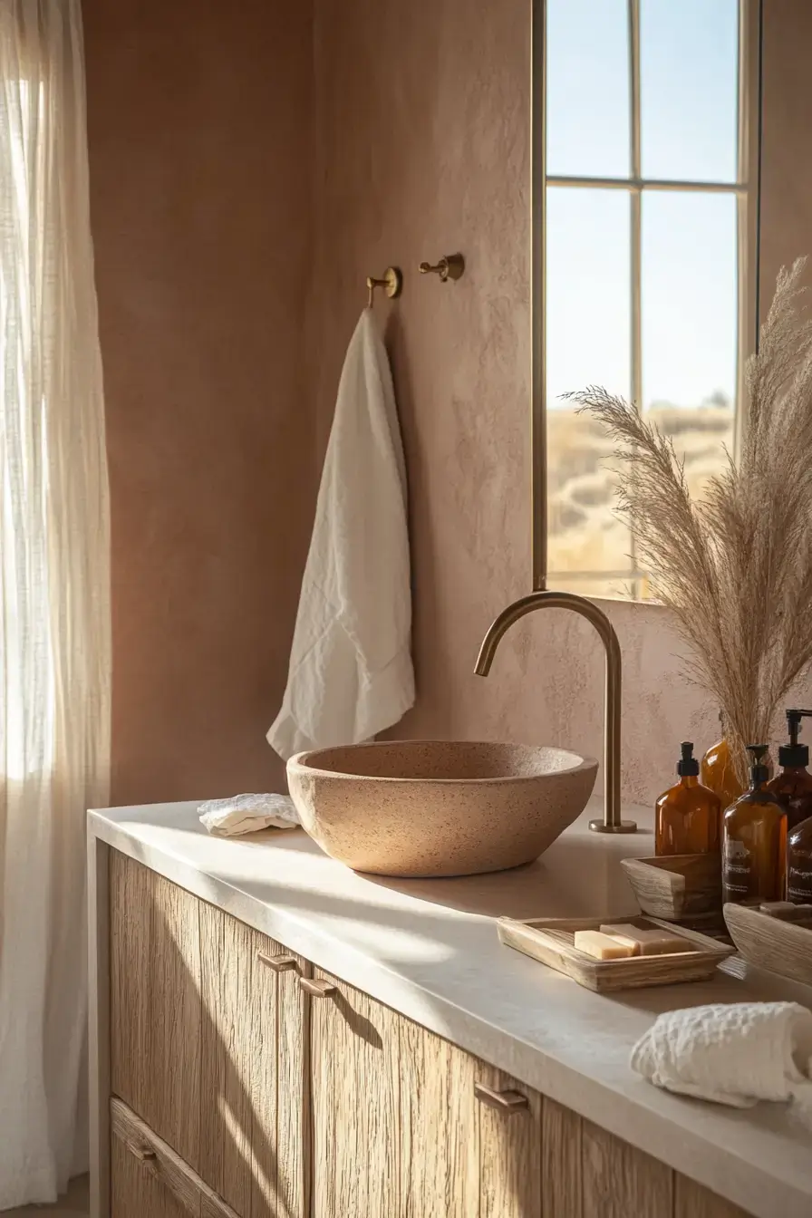 29 Terracotta Bathroom Ideas That Warm Up the Whole House 17