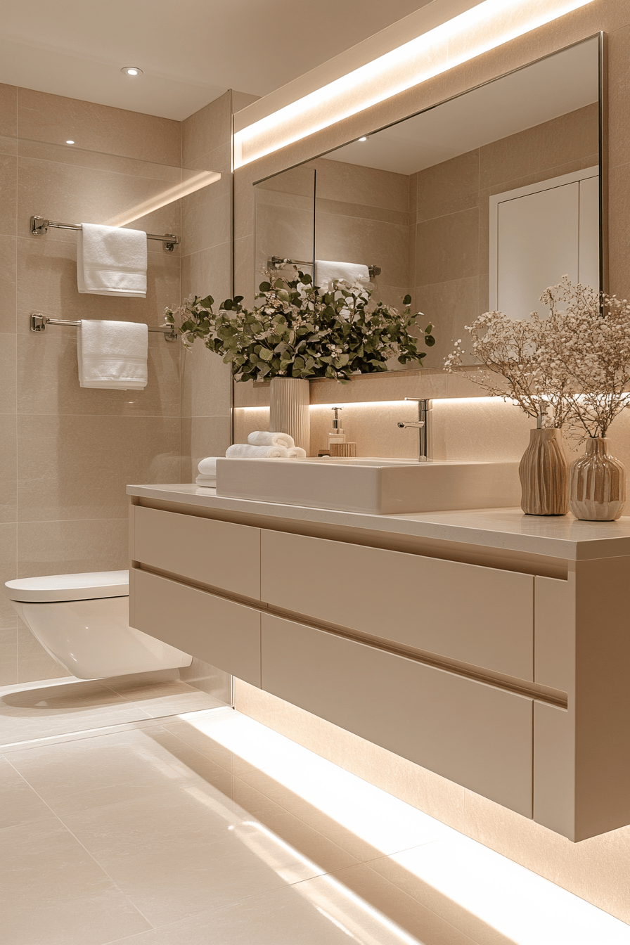 Beige Bathrooms That Feel Warm Without Looking Dated 17