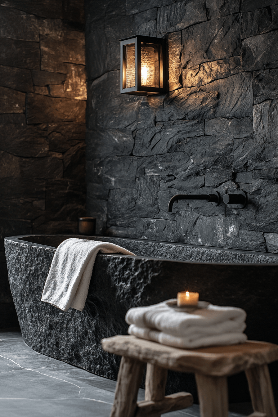 Moody Bathrooms That Feel Like a Quiet Corner After a Long Day 17