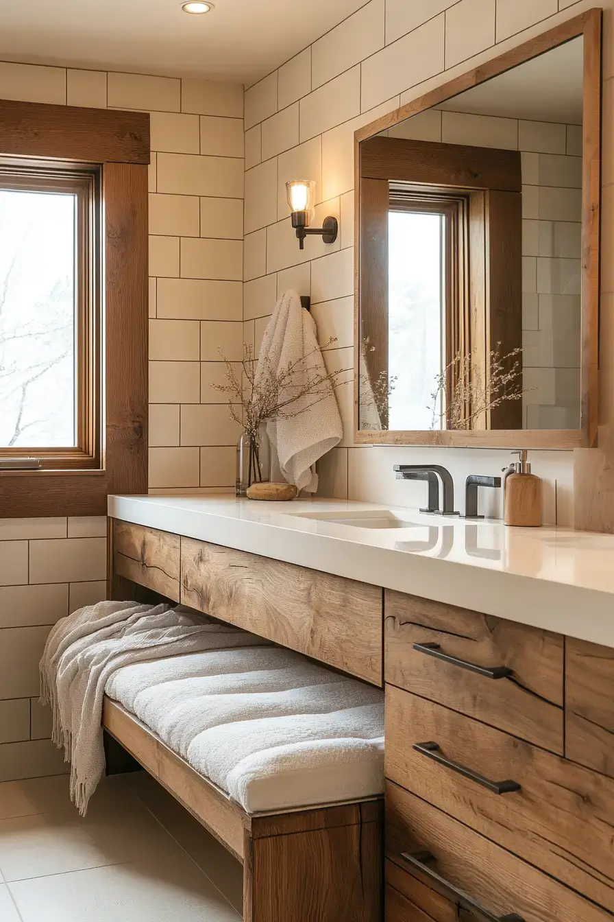 29 Rustic Bathroom Ideas That Feel Like a Cabin Morning 17