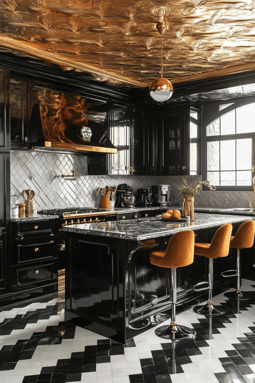 Art Deco Kitchens That Mix Brass Appliances with Real Cooking 18