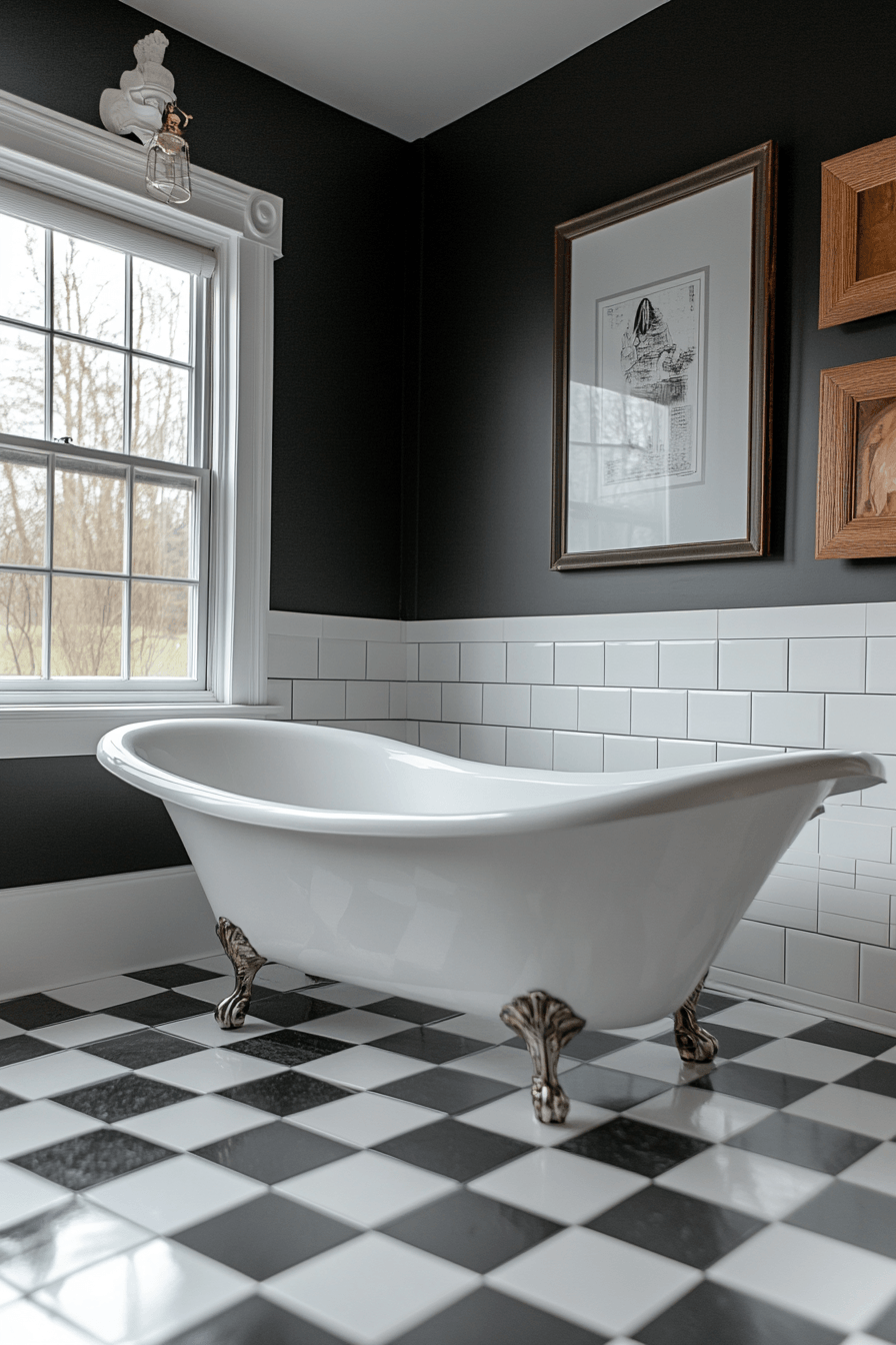 Black and White Bathrooms That Stay Interesting Without Adding Color 18