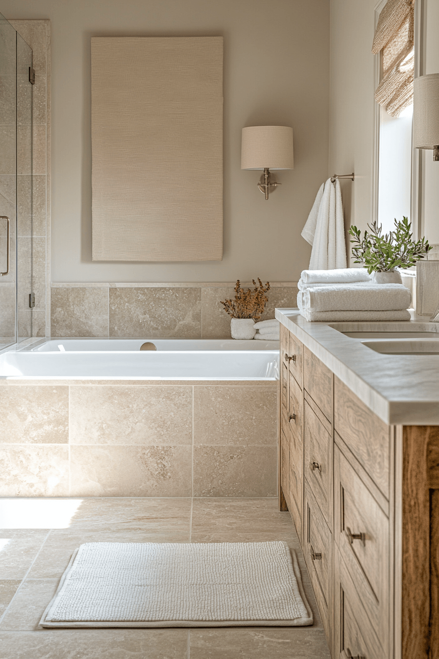 Cozy Bathrooms That Feel Like a Warm Towel Right Out of the Dryer 18