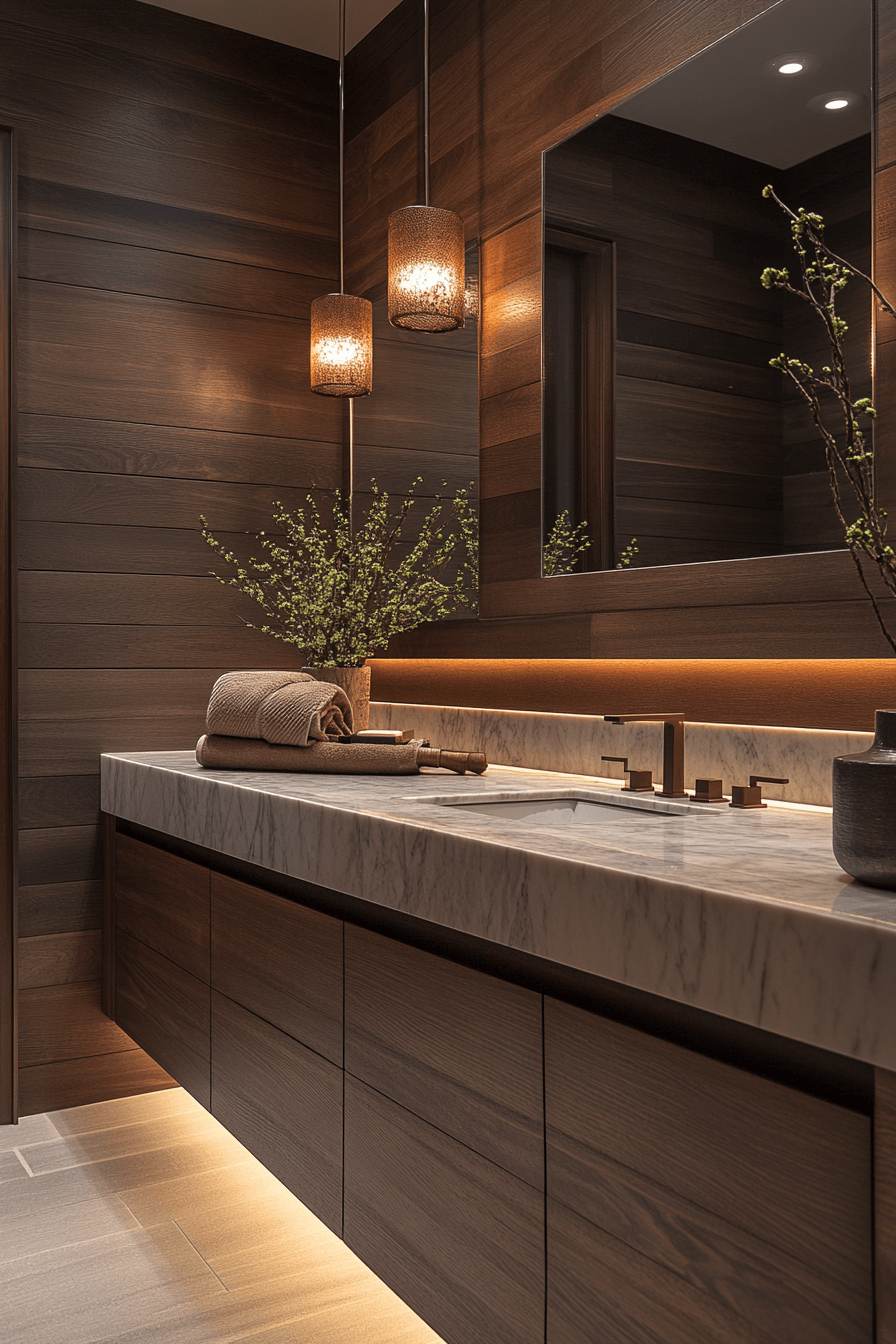 Moody Bathrooms That Feel Like a Quiet Corner After a Long Day 19
