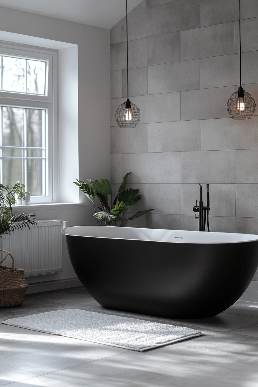 Black and White Bathrooms That Stay Interesting Without Adding Color 19