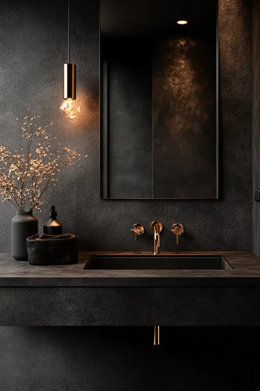 29 Dark Bathroom Ideas That Make the Day Feel Over 19