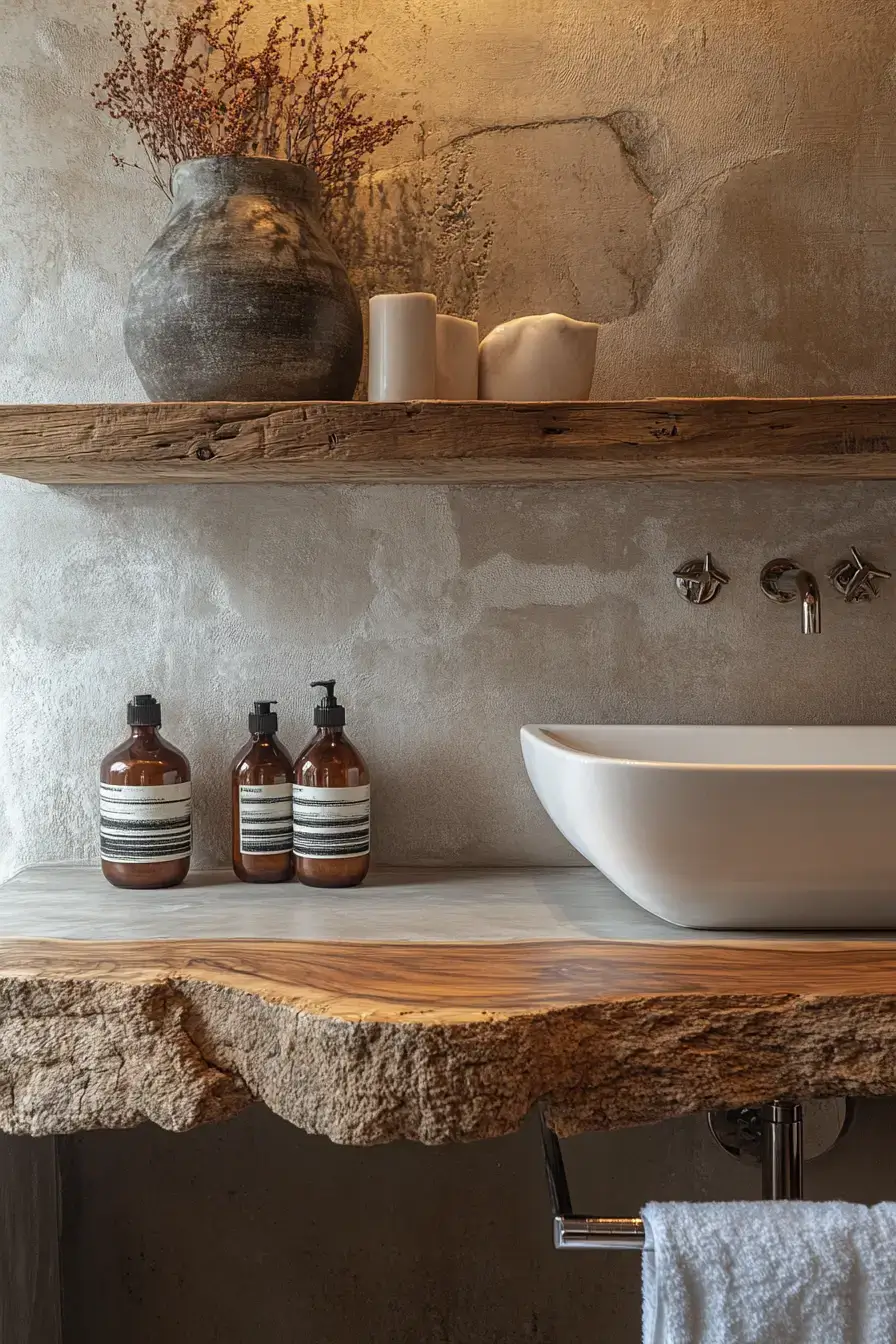 29 Earthy Bathroom Ideas That Feel Like a Warm Morning 19