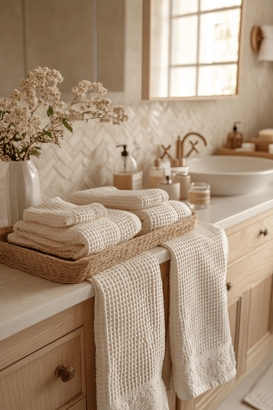 Cozy Bathrooms That Feel Like a Warm Towel Right Out of the Dryer 19
