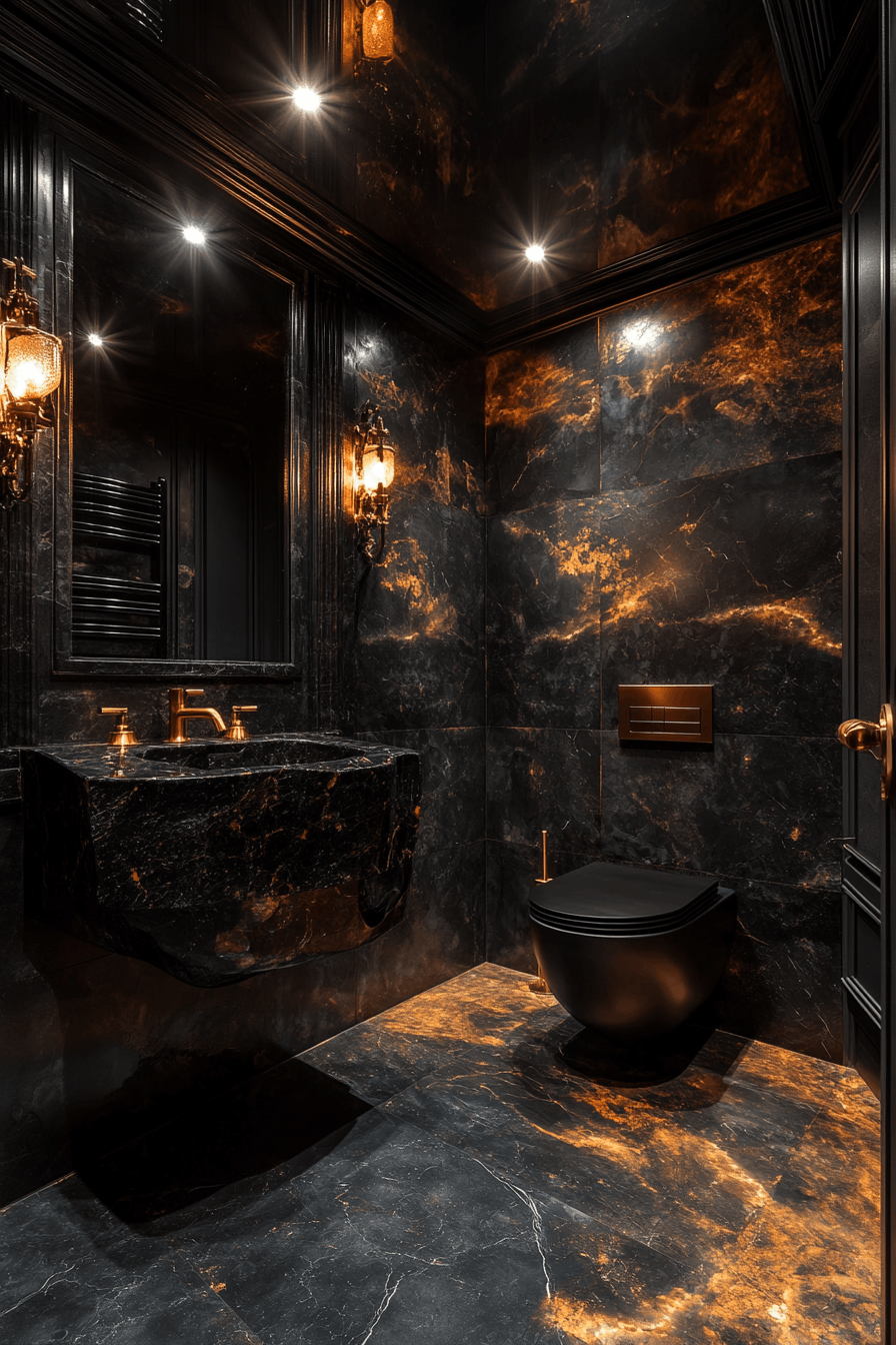 Moody Bathrooms That Feel Like a Quiet Corner After a Long Day 20