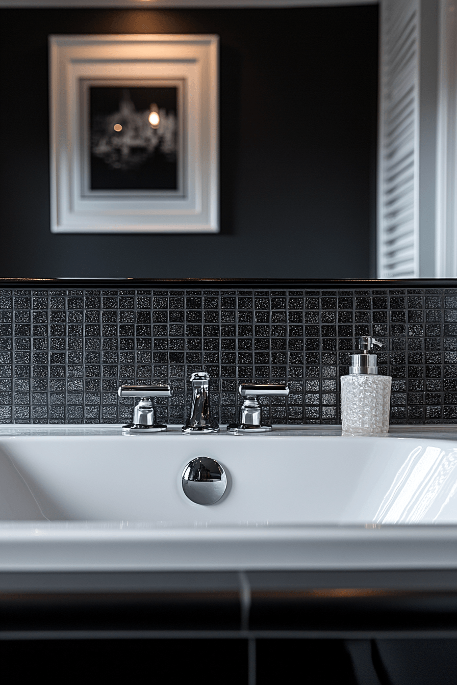 Black and White Bathrooms That Stay Interesting Without Adding Color 21